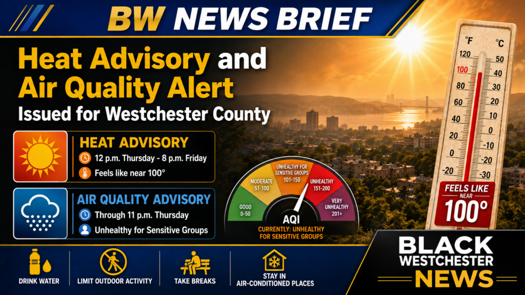 Heat Advisory and Air Quality Alert Issued for Westchester County, Thursday, August 6 through Friday, August 7th 5
