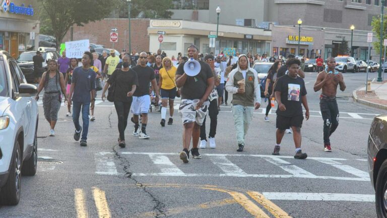 Friends & Family March For Justice For Jerrell Garris Who Was fatally shot by NRPD Detective Stephen Conn