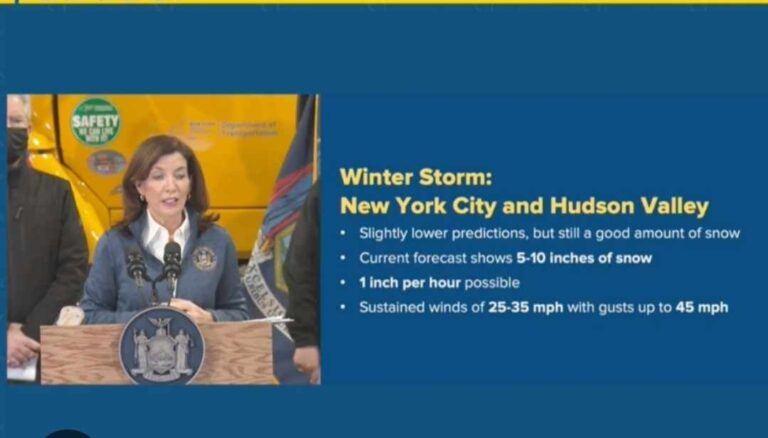 Gov. Hochul Urges NYers Prepare for Storm Expected to Impact Parts of State Tuesday- Thursday Night