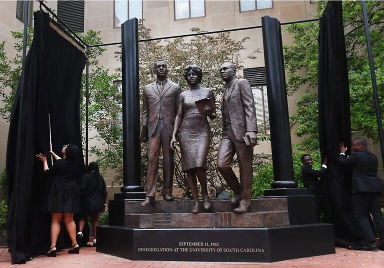 Univ of South Carolina Unveils Monument, Celebrating First 3 Black Students to Integrate University