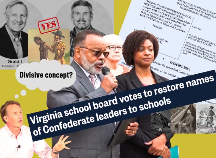 NAACP & Students Sue Shenandoah County for Naming Public Schools After Defenders of Slavery