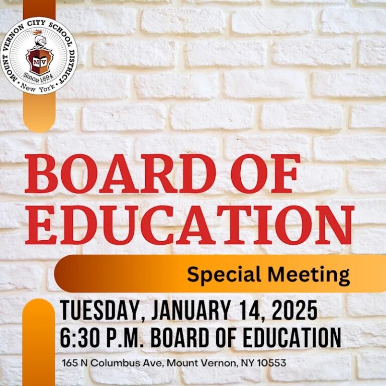 Mount Vernon Board of Education Approves New School Building Reconfiguration and Closure Of Three Schools
