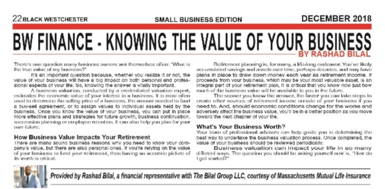 Knowing The Value Of Your Business