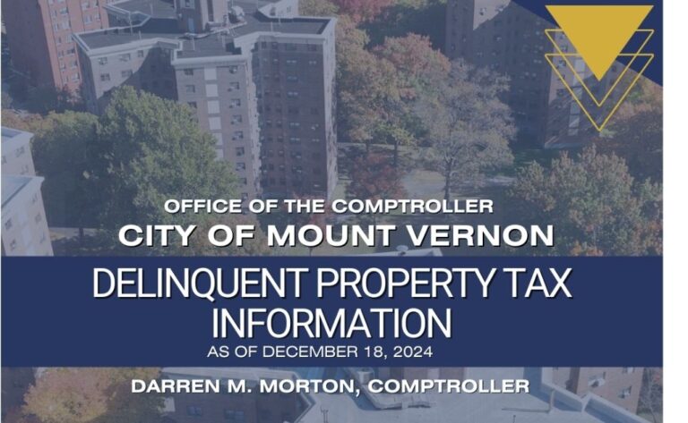 Comptroller Releases Mount Vernon Delinquent Property Tax Information List