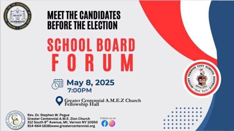 MV NAACP & Greater Centennial A.M.E. Zion Church Host School Board Candidate Forum