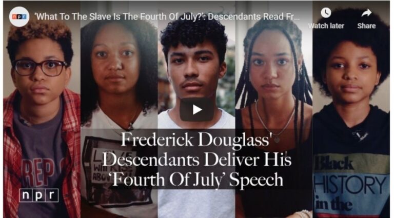 Descendants of Frederick Douglass Read His Speech ‘What To The Slave Is The Fourth Of July?’