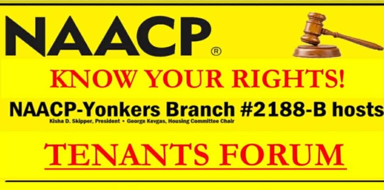 Know Your Rights Tenant Forum To Be Held By NAACP-Yonkers Housing Committee