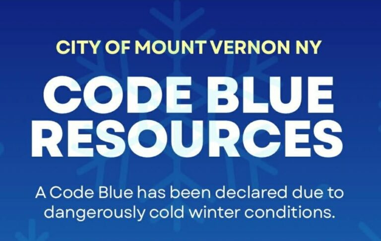 Mount Vernon Declared Code Blue Due To Dangerous Cold Winter Conditions
