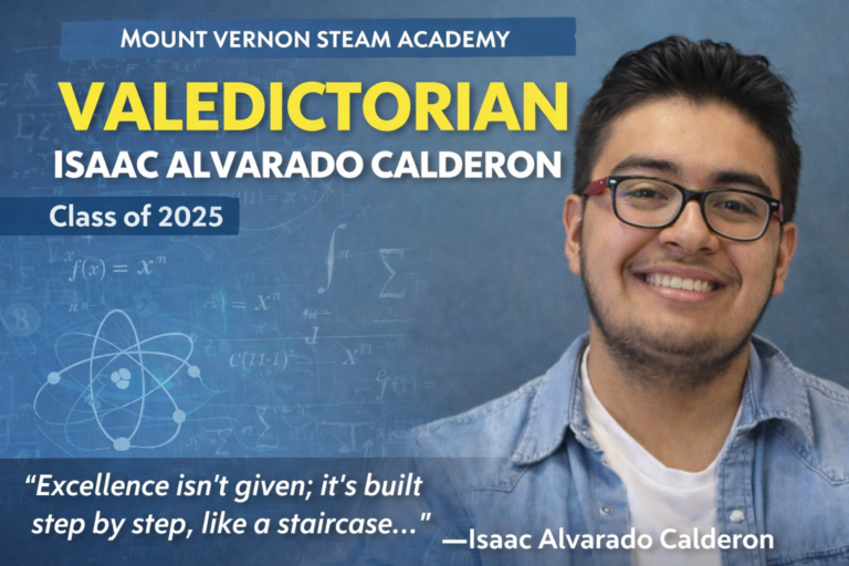 Mount Vernon STEAM Academy Names Isaac Alvarado Calderon Class of 2025 Valedictorian
