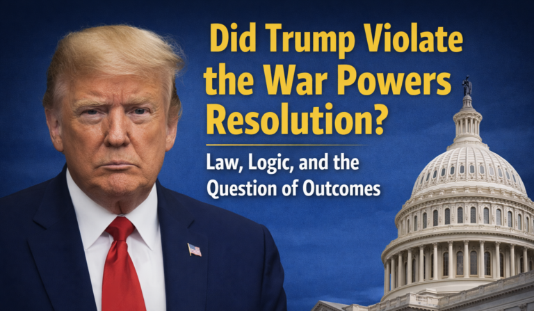 Did Trump Violate the War Powers Resolution? Law, Logic, and the Question of Outcomes