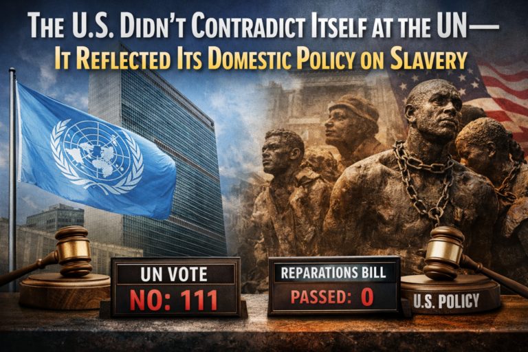The U.S. Didn’t Contradict Itself at the UN — It Reflected Its Domestic Policy on Slavery