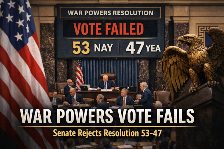War Powers Vote Fails in the Senate: What the Numbers Actually Show