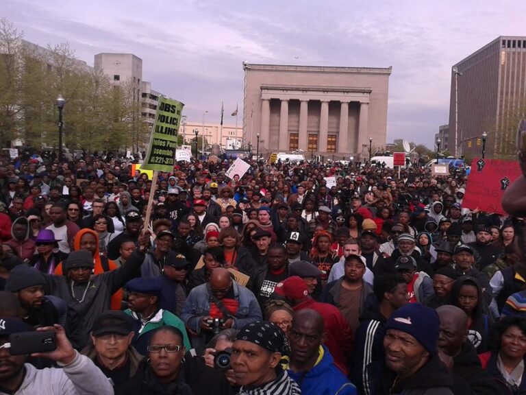 10,000 Strong Peacefully Protest In Downtown Baltimore, Media Only Reports The Violence & Arrest of Dozens