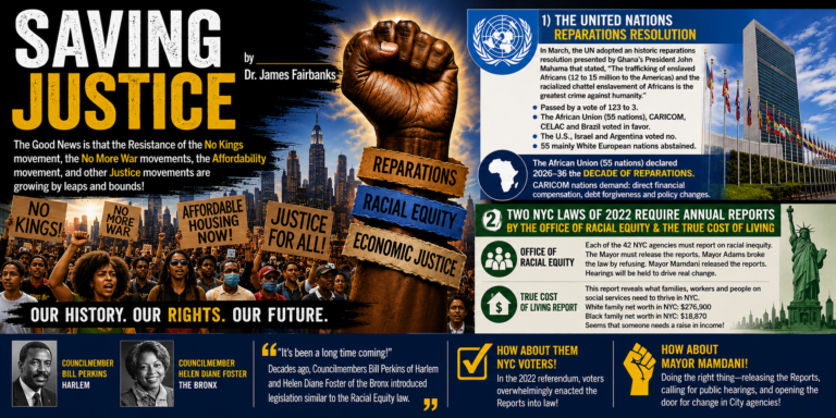 Saving Justice: From Reparations to Racial Equity, the Movement Grows by Dr. James Fairbanks