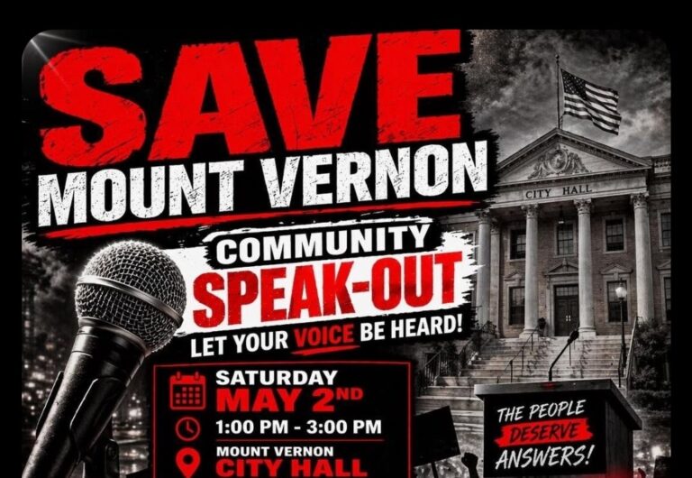 Mount Vernon Community Speaks Out At Rally on City Hall Steps