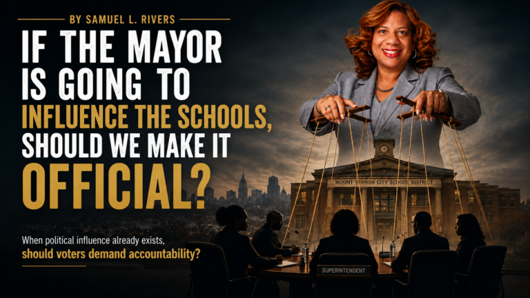 If the Mayor Is Going to Influence the Schools, Should We Make It Official? By Samuel L. Rivers