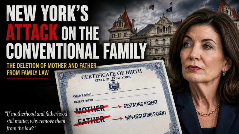 The Dangers of New York Democratic Policies: The Attack on the Conventional Family