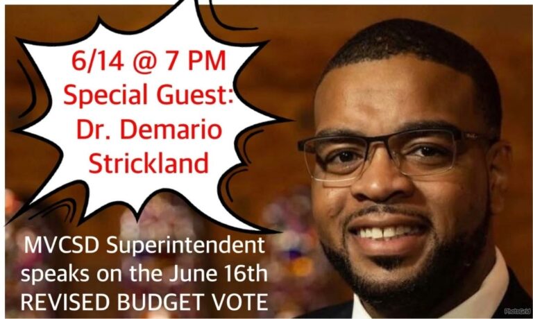 MVCSD Superintendent DeMario Strickland Addresses the June 16th Budget Revote and Other Issues