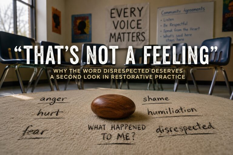 “That’s Not a Feeling” Why the Word Disrespected Deserves a Second Look in Restorative Practice