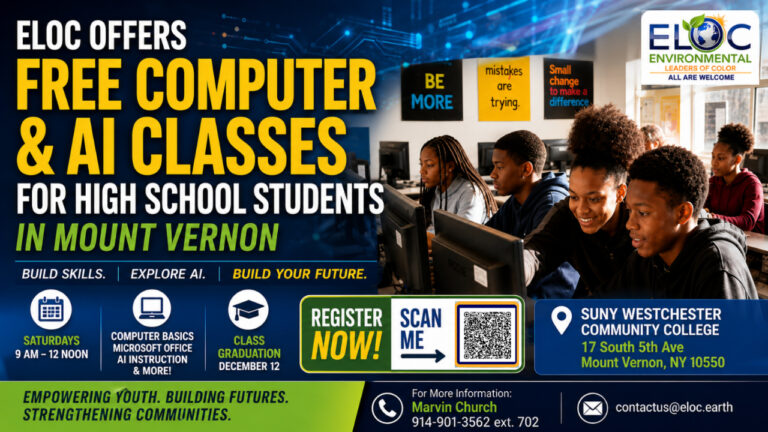 ELOC Offers Free Computer and AI Classes for High School Students in Mount Vernon