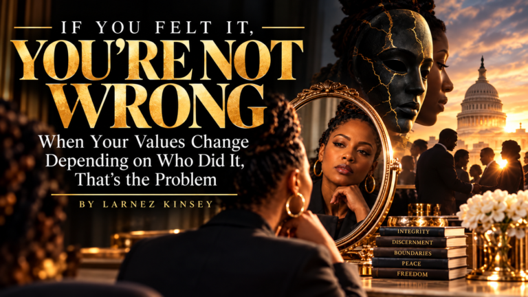 IF YOU FELT IT, YOU’RE NOT WRONG: When Your Values Change Depending on Who Did It, That’s the Problem